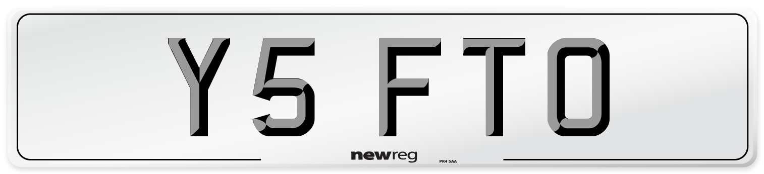 Y5 FTO Number Plate from New Reg